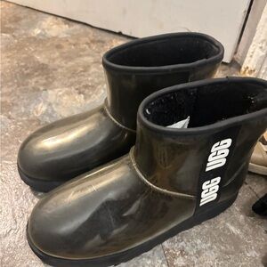 UGG Black Winter Rain Boots